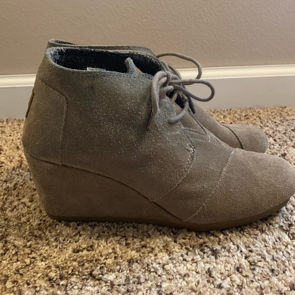 TOMS wedge bootie